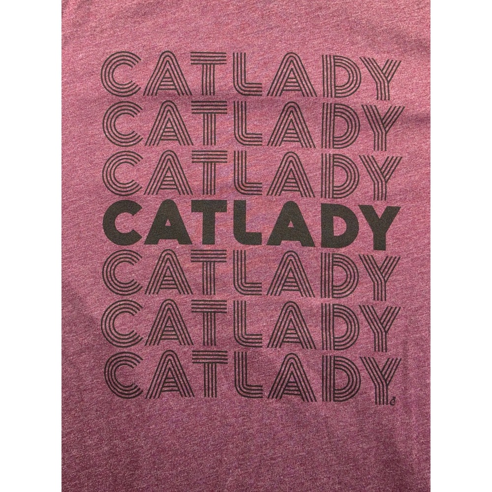 Bella Canvas Cat‎ Lady Graphic Tee Purple Womens Medium - Picture 2 of 5